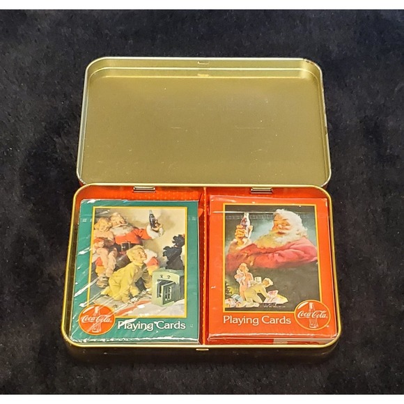 Vintage 1996 Coca-Cola Nostalgia Playing Cards (2 Sealed Decks) - Picture 2 of 6